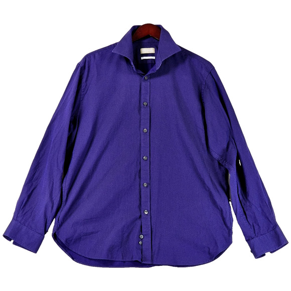 Michael Kors Other - Michael Kors Men's Slim Fit Dress Shirt Purple with Dots 16.5 34/35 Large